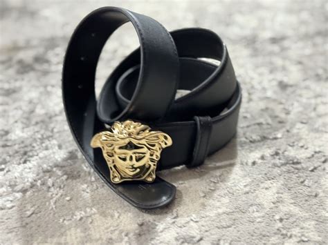 versace belt with medusa head buckle replica|Versace belt size chart.